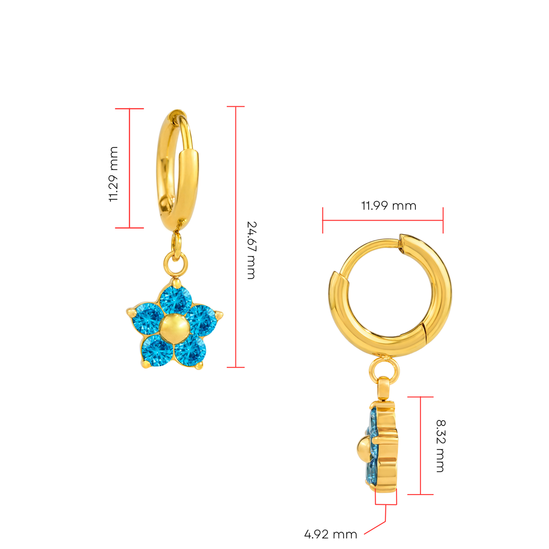 Aretes Acero Azucena