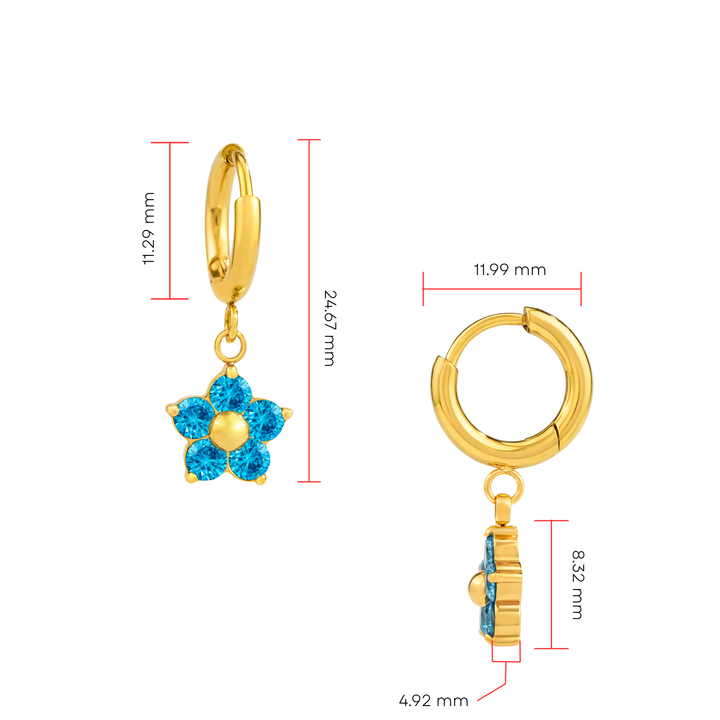 Aretes Acero Azucena