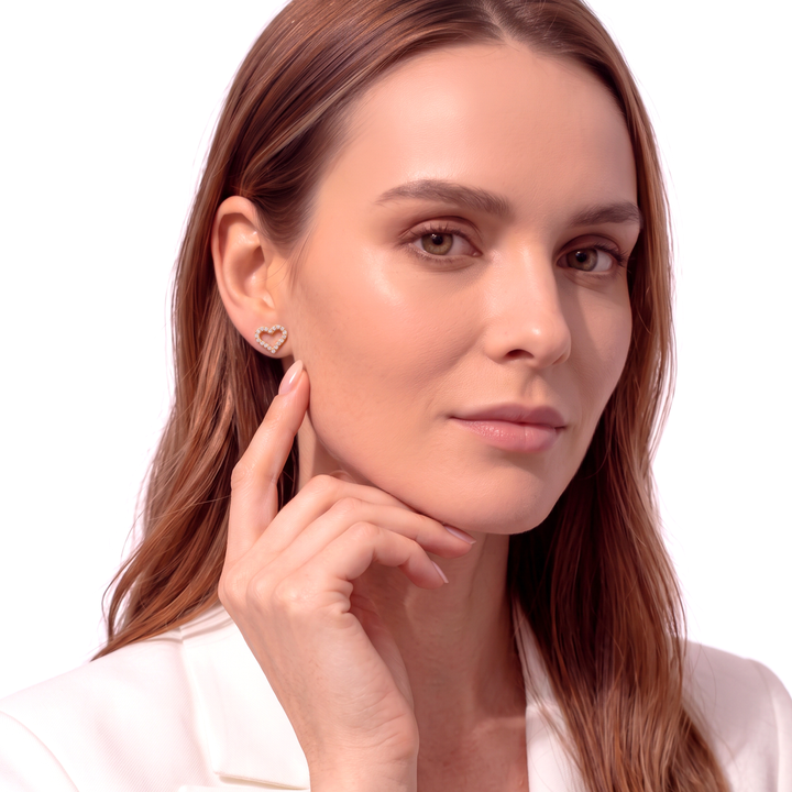 Aretes Acero Luz Corazón