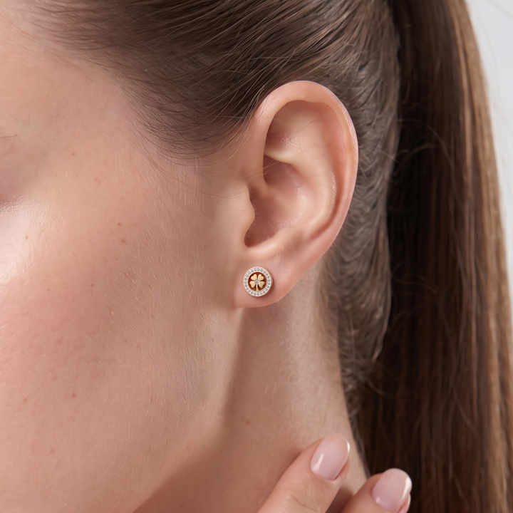 Aretes Acero Trébol del Rocío