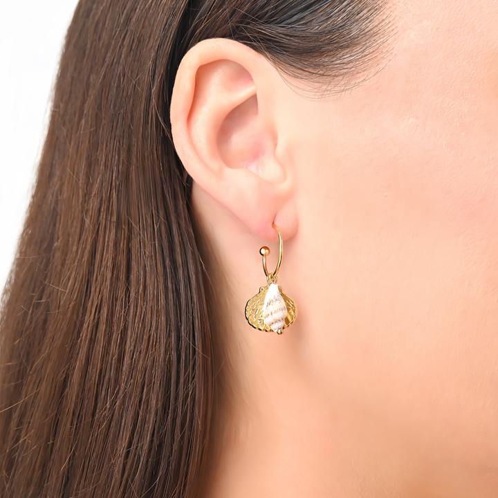 Aretes Acero Brisas Doradas
