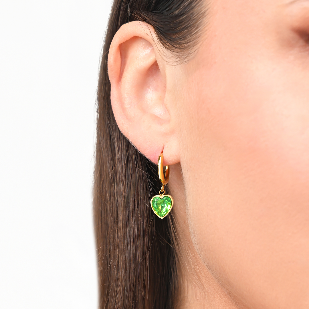 Aretes Acero Pureza Esmeralda