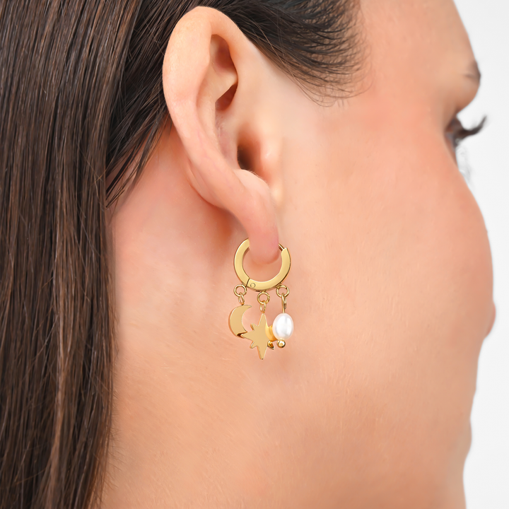 Aretes Acero Magia Lunar