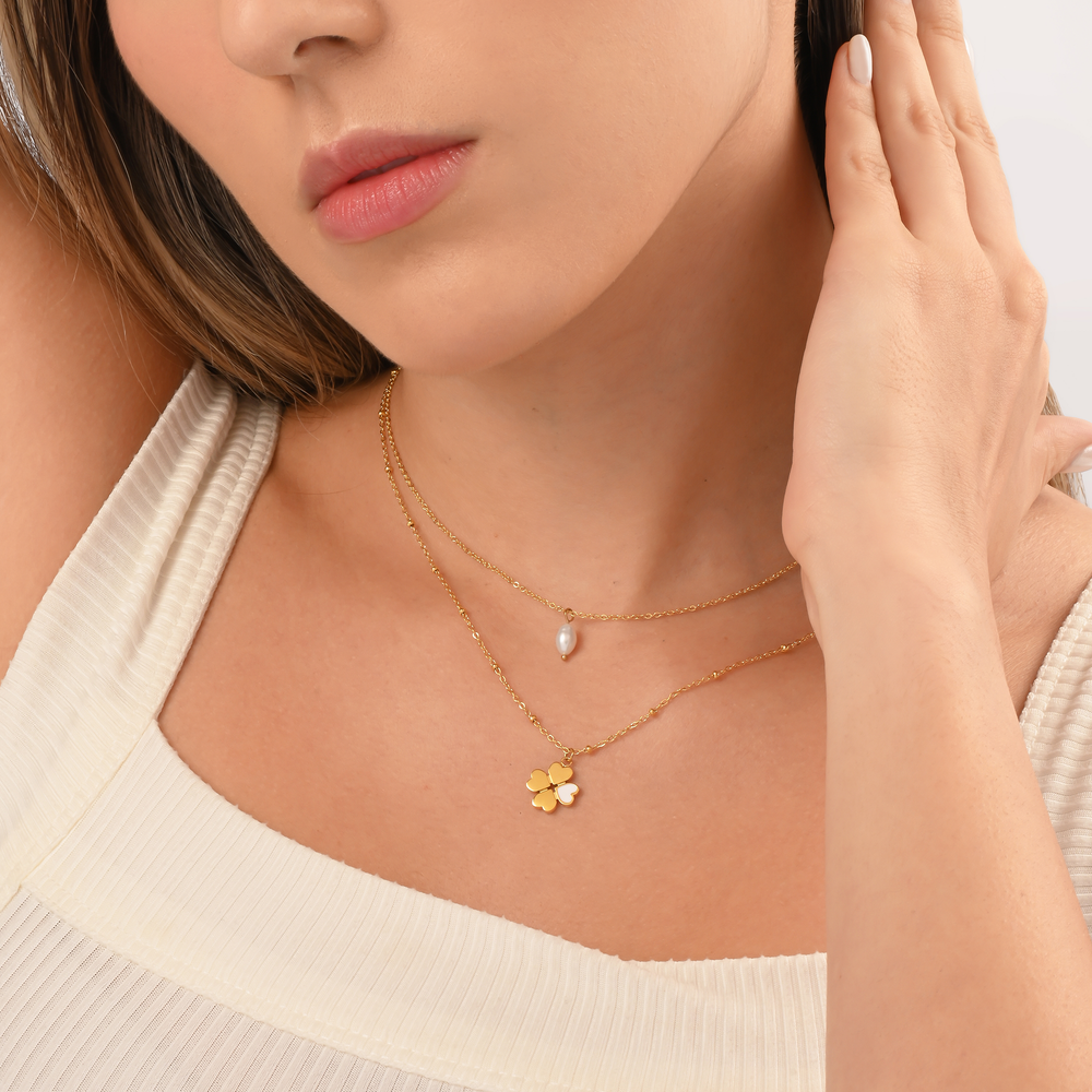 Collar Trebol White BELLE