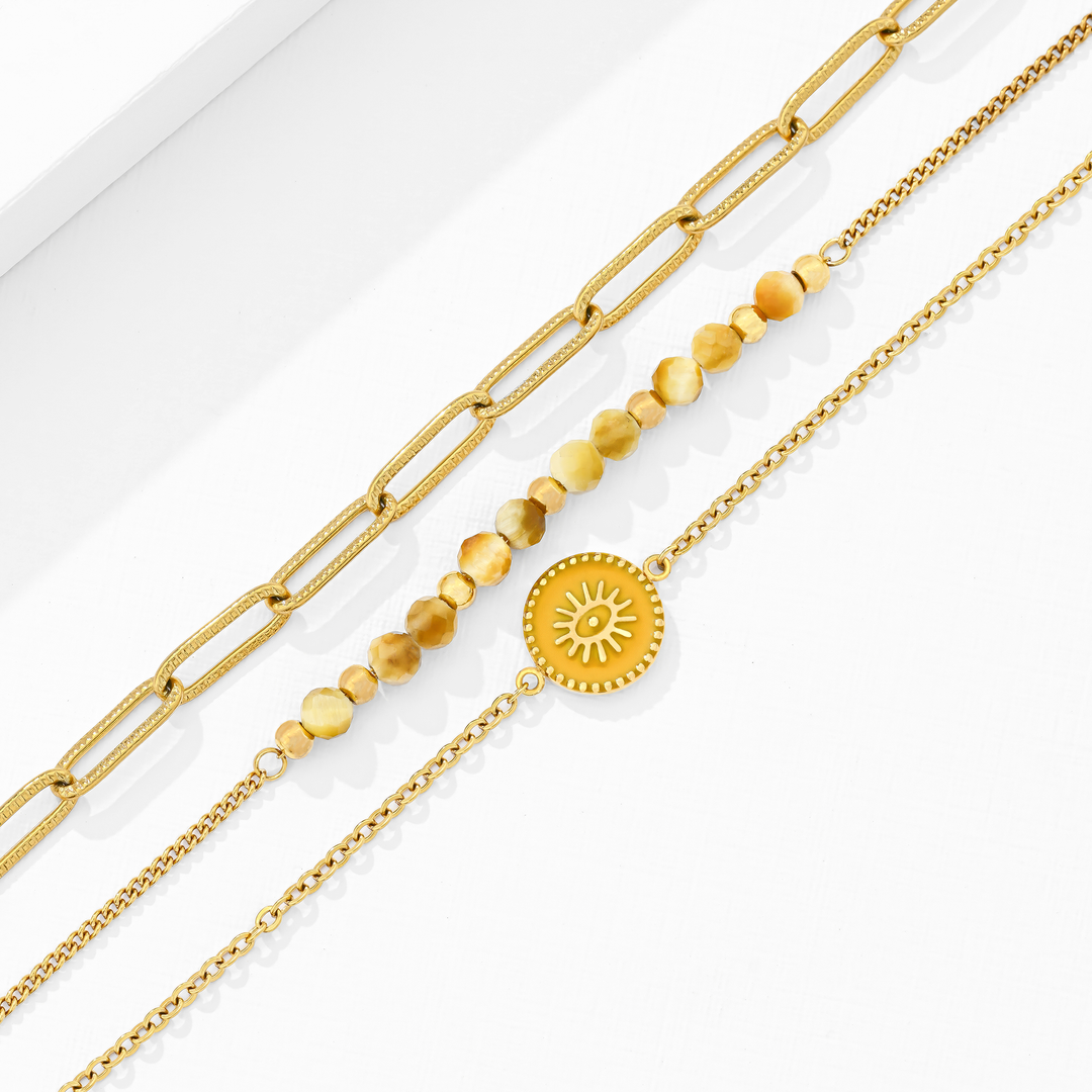 Pulsera Acero Amanecer Cálido