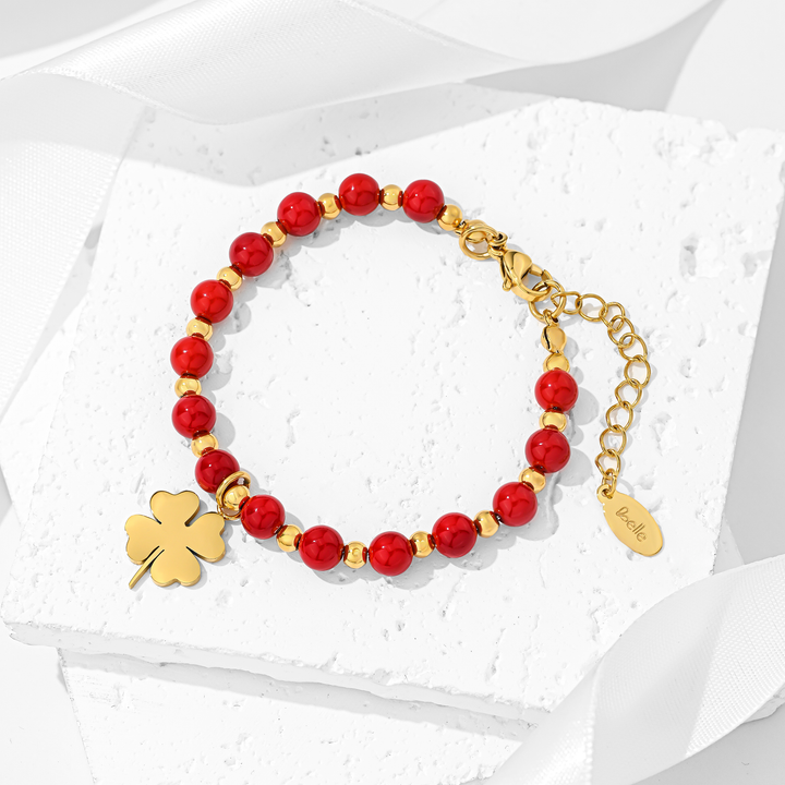 Pulsera Acero Trébol Amor
