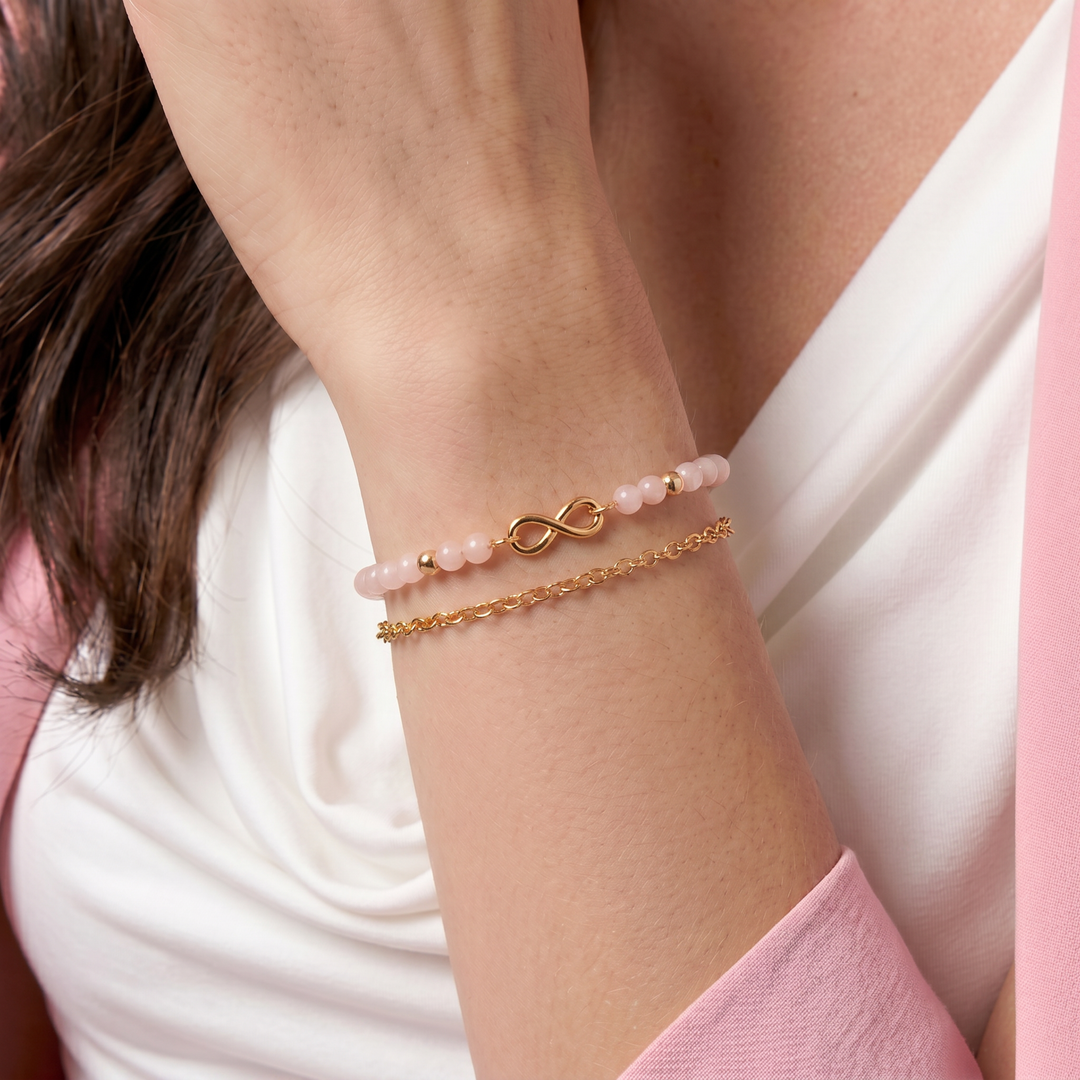 Pulsera Acero Gold Infinite Sparkle