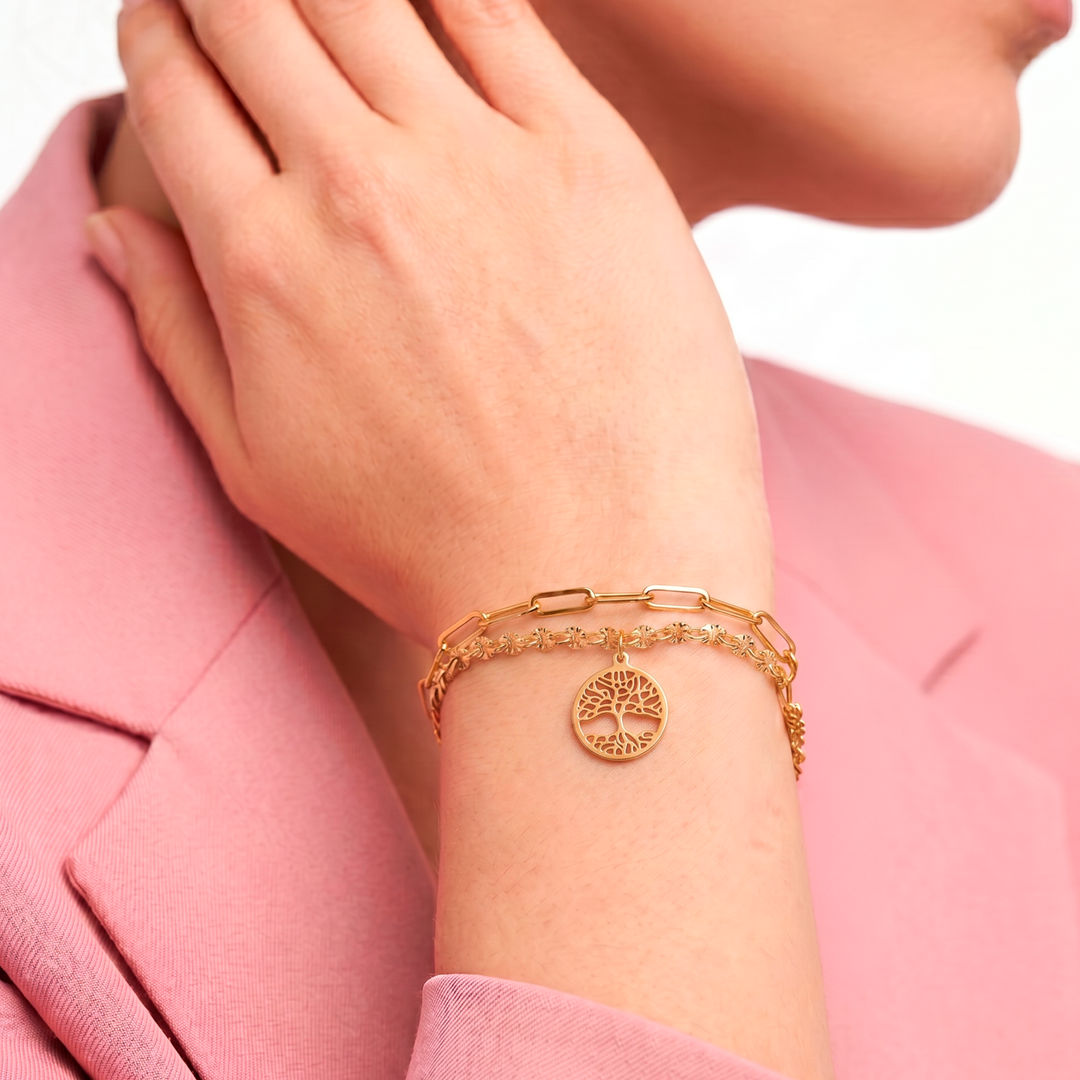 Pulsera Acero Árbol Destino