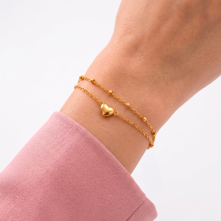 Pulsera Acero Minimal Heart