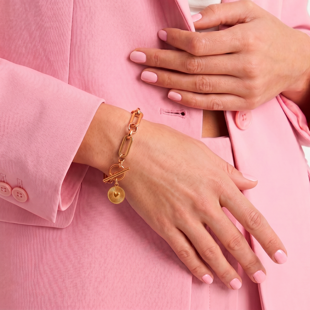 Pulsera Acero Medalla Amore