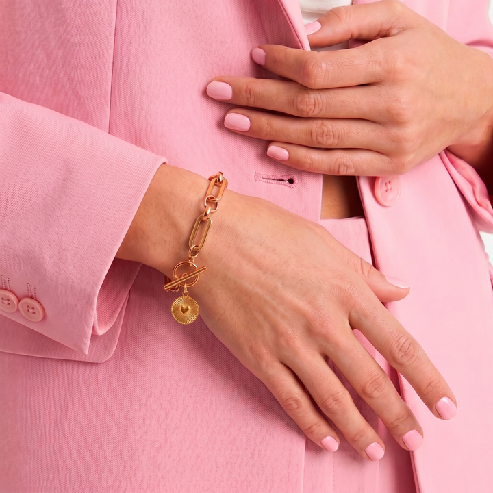 Pulsera Acero Medalla Amore