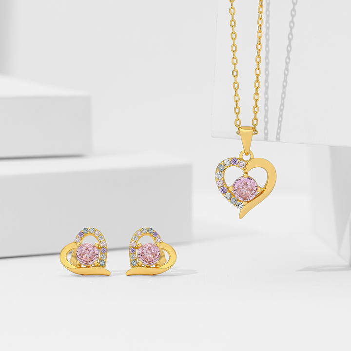 Set Pink Heart BELLE