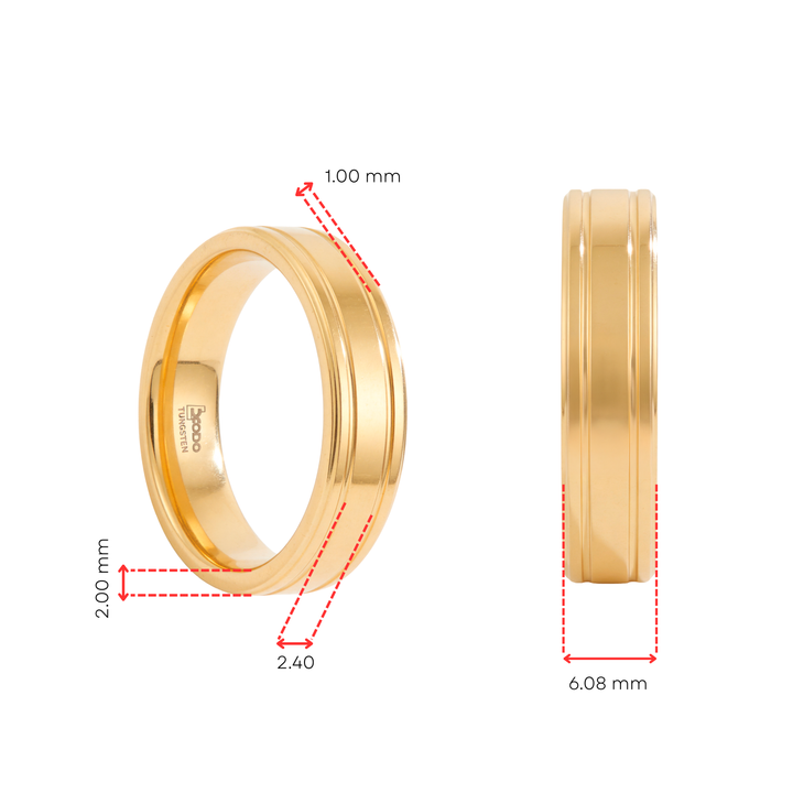 Anillo Tungsteno Eternidad - Hombre