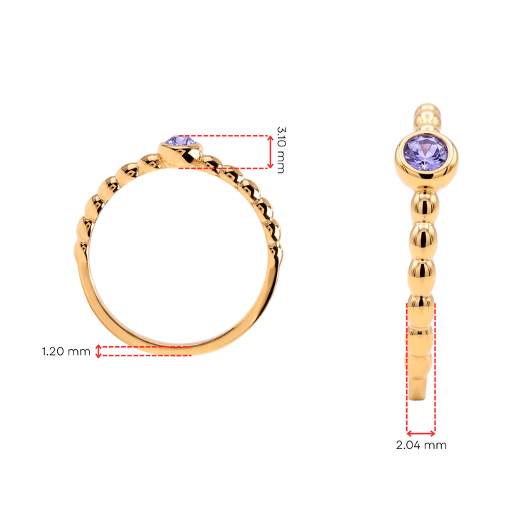 Anillo Acero Mauve