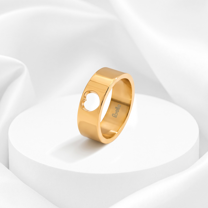 Anillo Acero Chuncky Heart