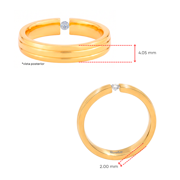 Anillo Acero Romantic - Mujer
