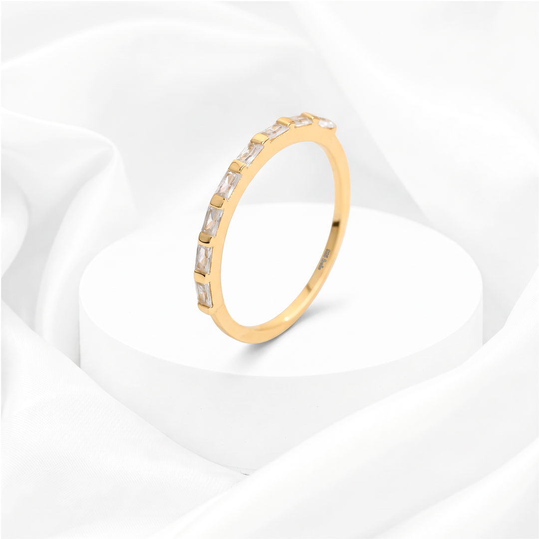 Anillo Plata 925 Channel Eternity