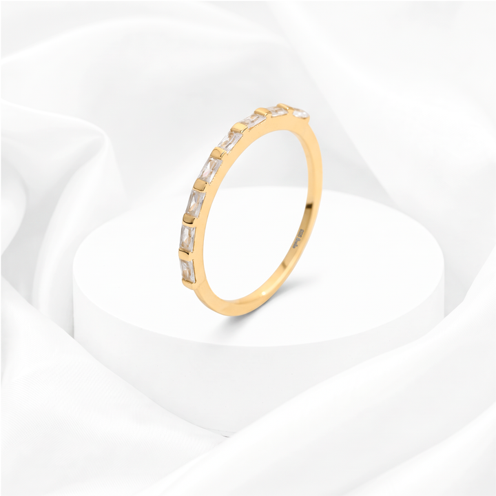 Anillo Plata 925 Channel Eternity