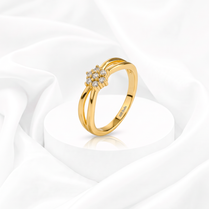 Anillo Plata 925 Floral Split