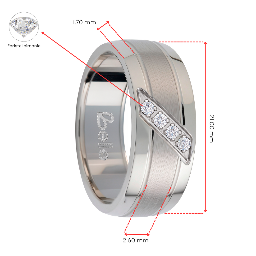 Anillo Acero Promesa - Mujer