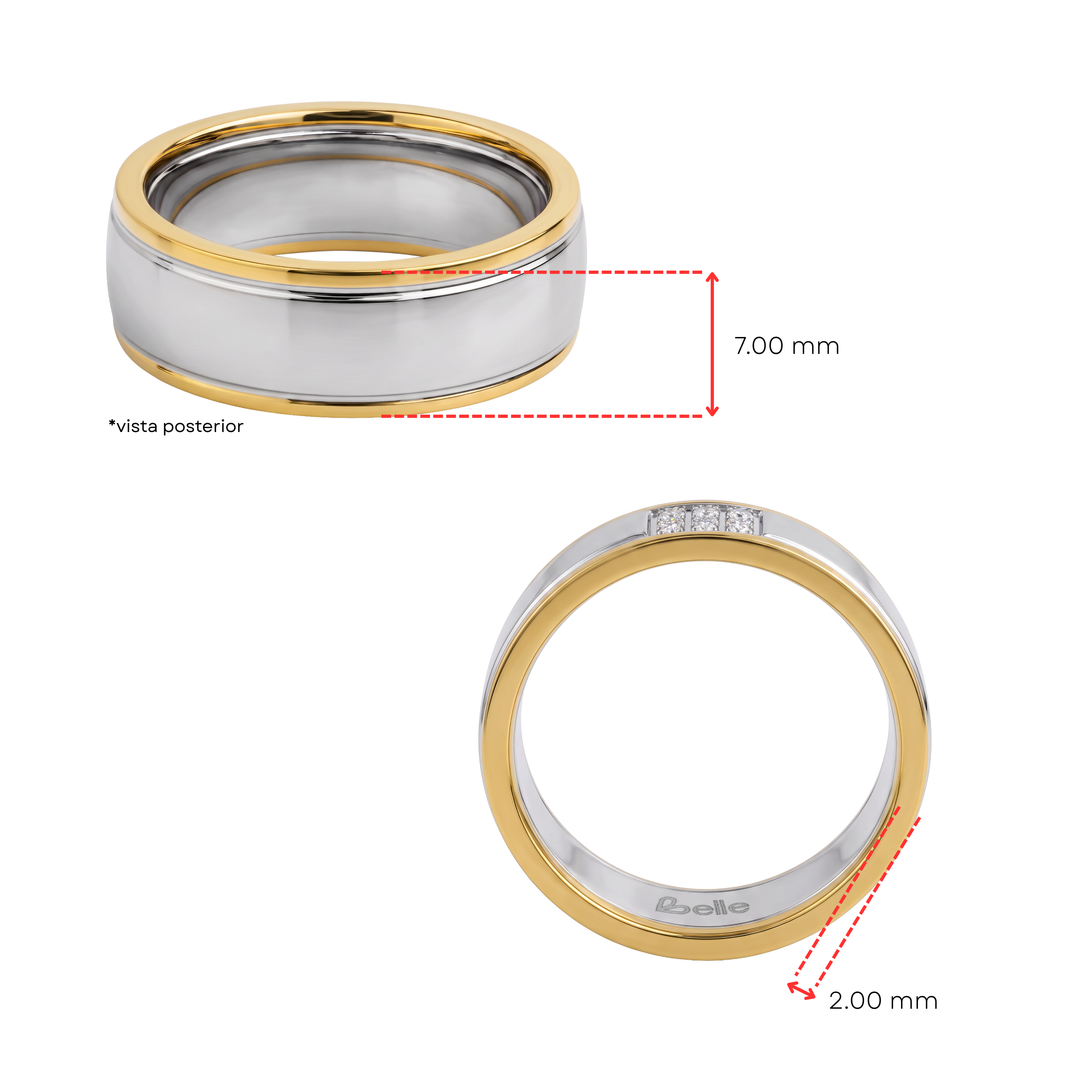 Anillo Acero Destello - Mujer