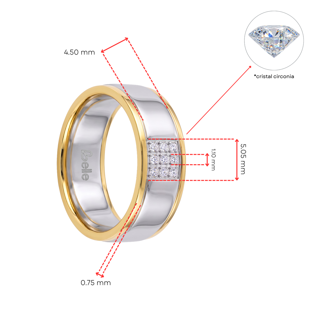 Anillo Acero Destello - Mujer