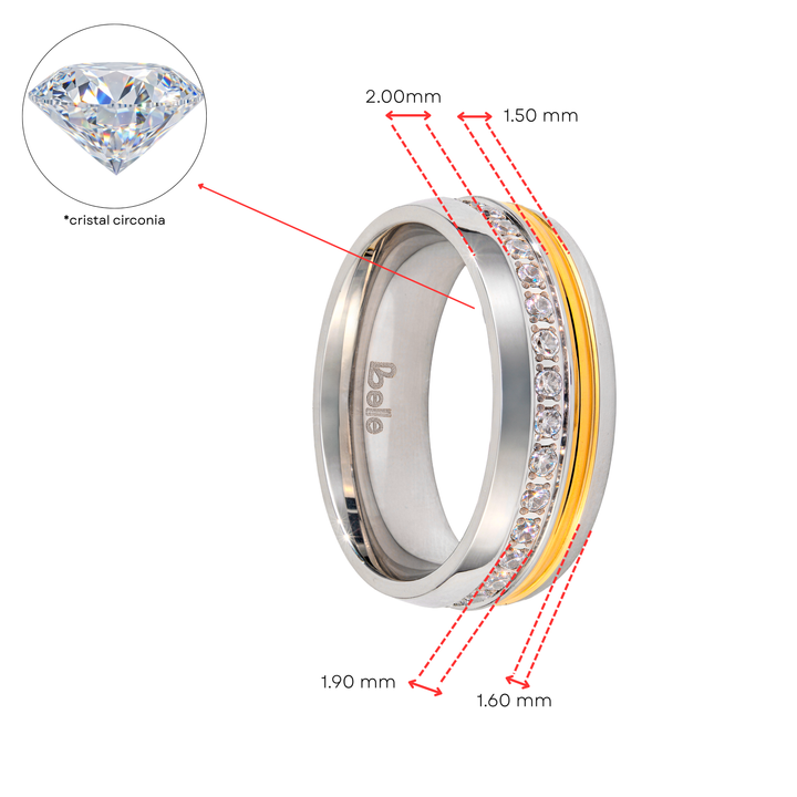 Anillo Acero Esencial - Mujer
