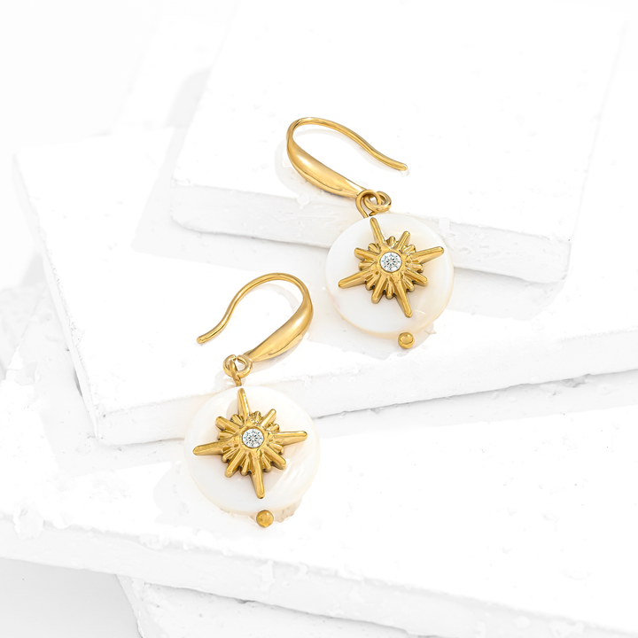 Aretes Acero Destello Celestial
