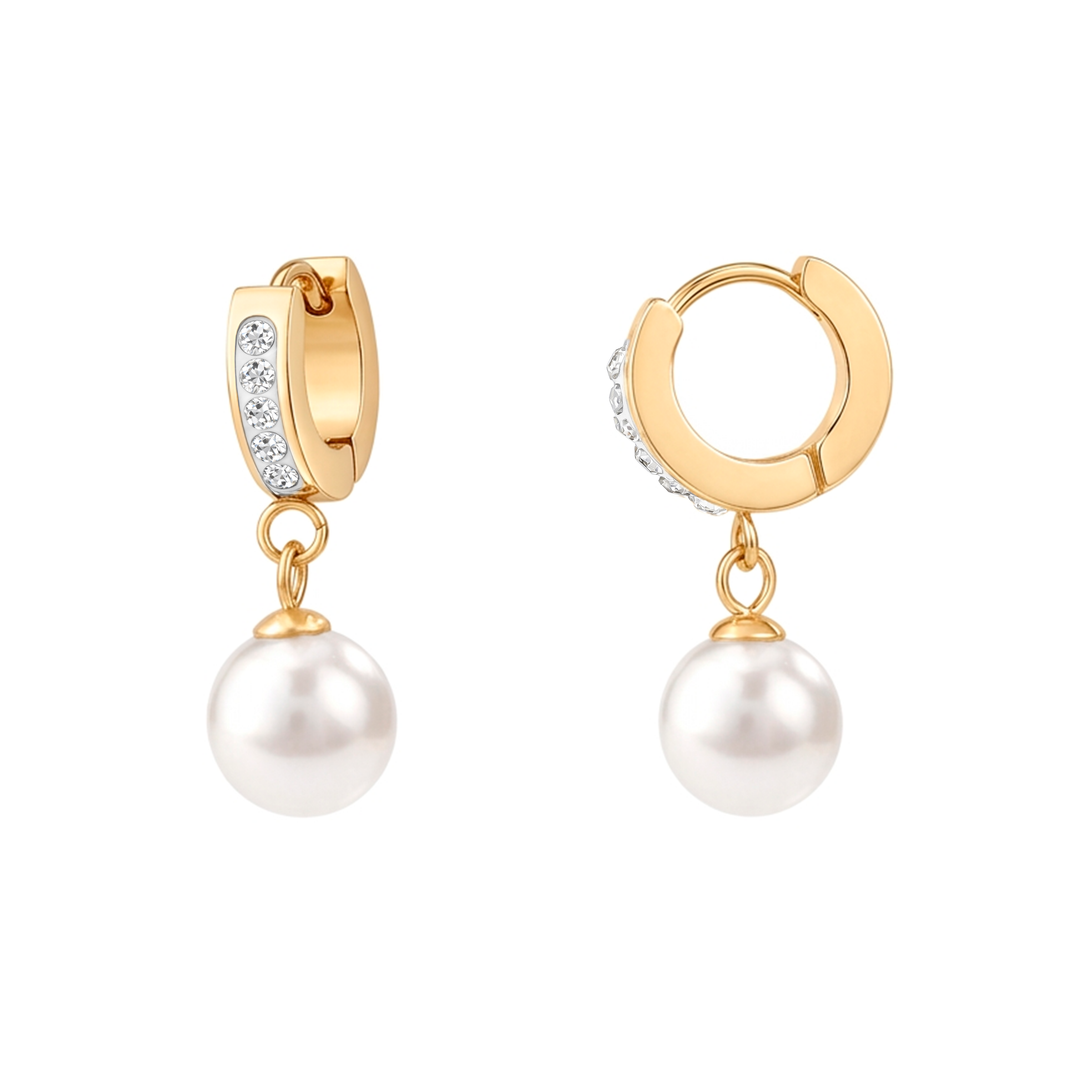 Aretes Acero Realeza Pearl