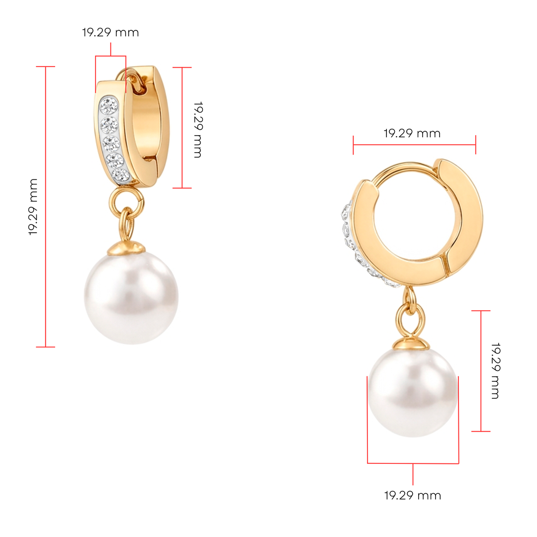 Aretes Acero Realeza Pearl