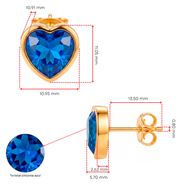 Aretes Acero Blue Crush