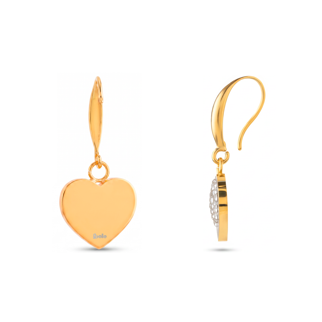 Aretes Acero Strap Heart