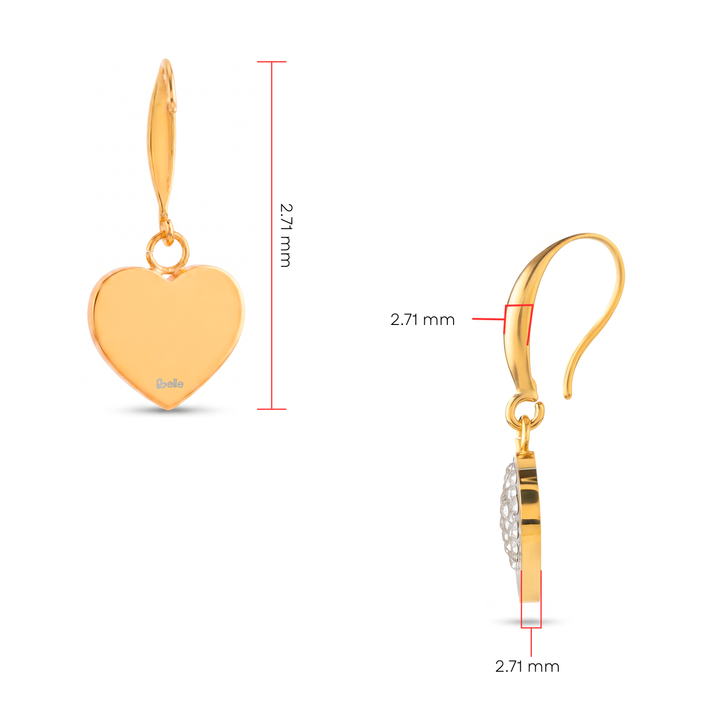 Aretes Acero Strap Heart
