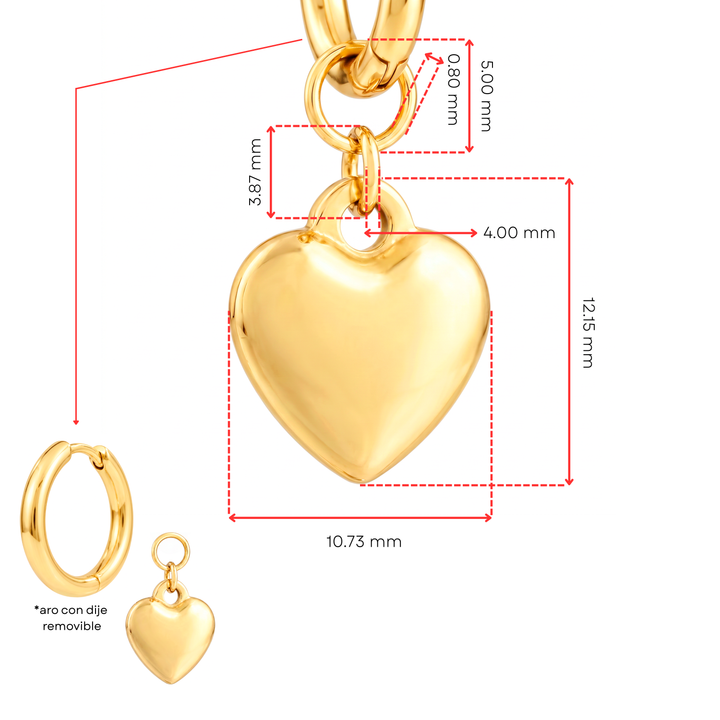 Aretes Argollas Acero Lovely