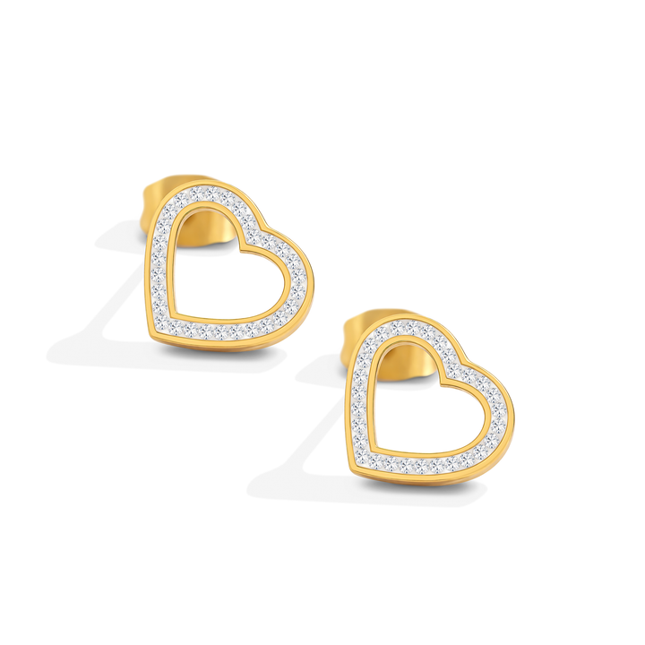 Aretes Acero Corazón Royal