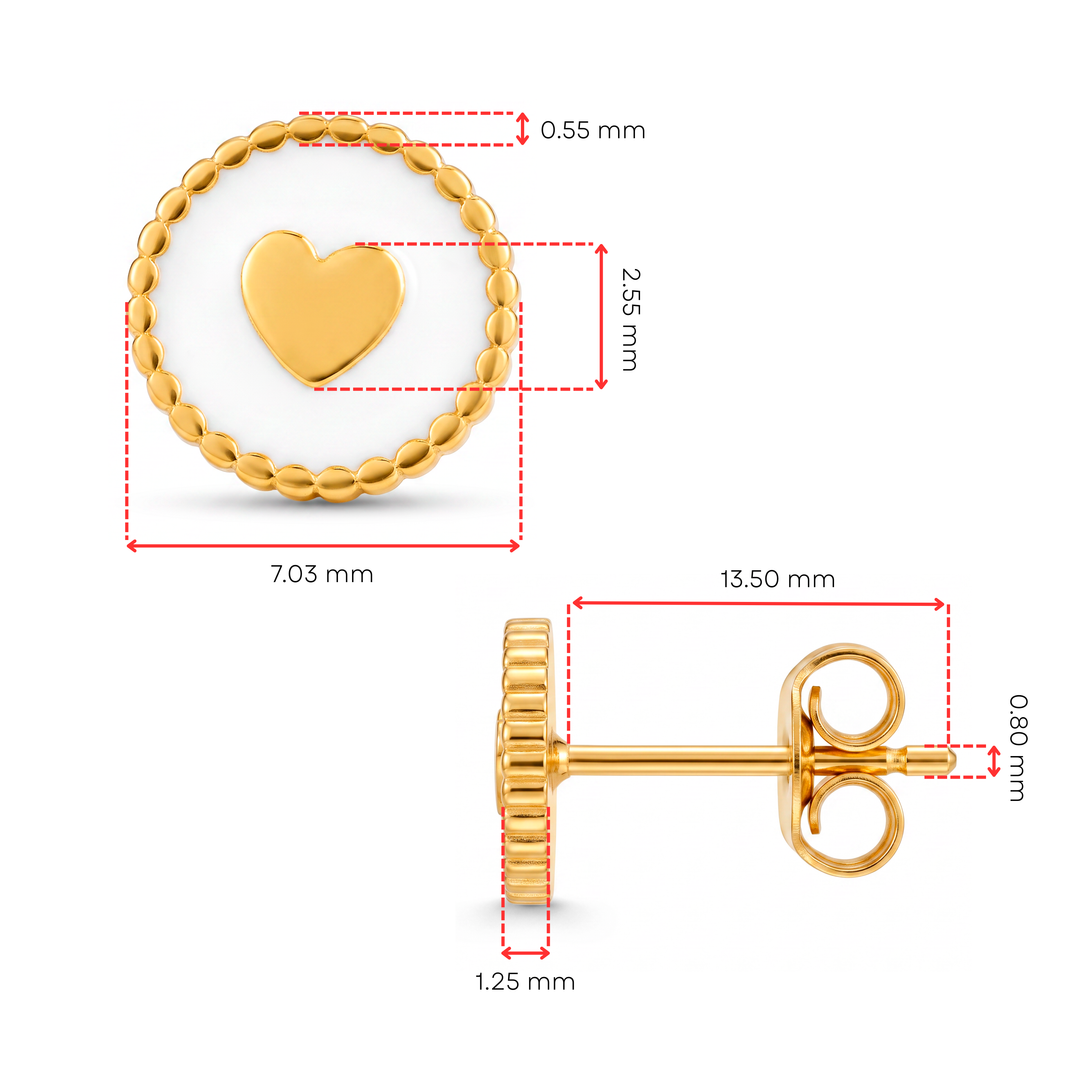 Aretes Acero Cúspide de Amor