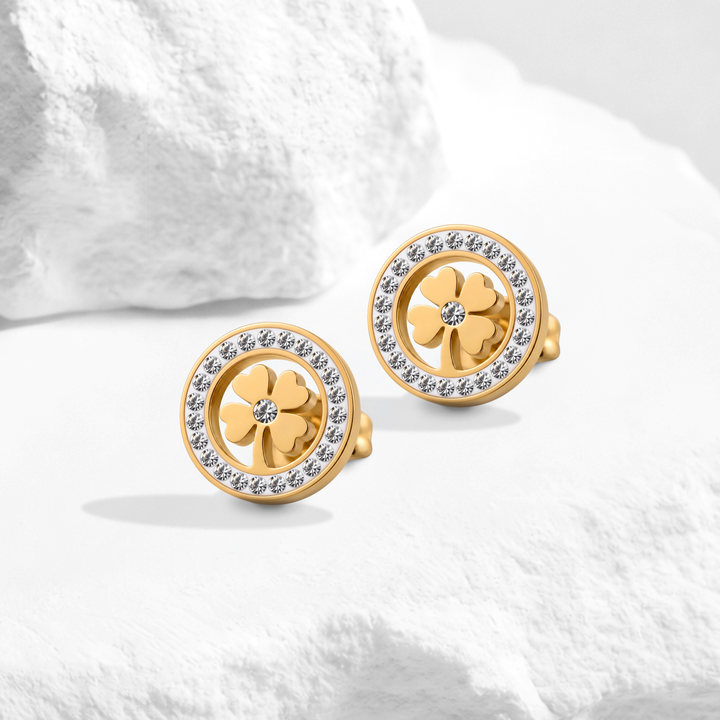 Aretes Acero Trébol del Rocío