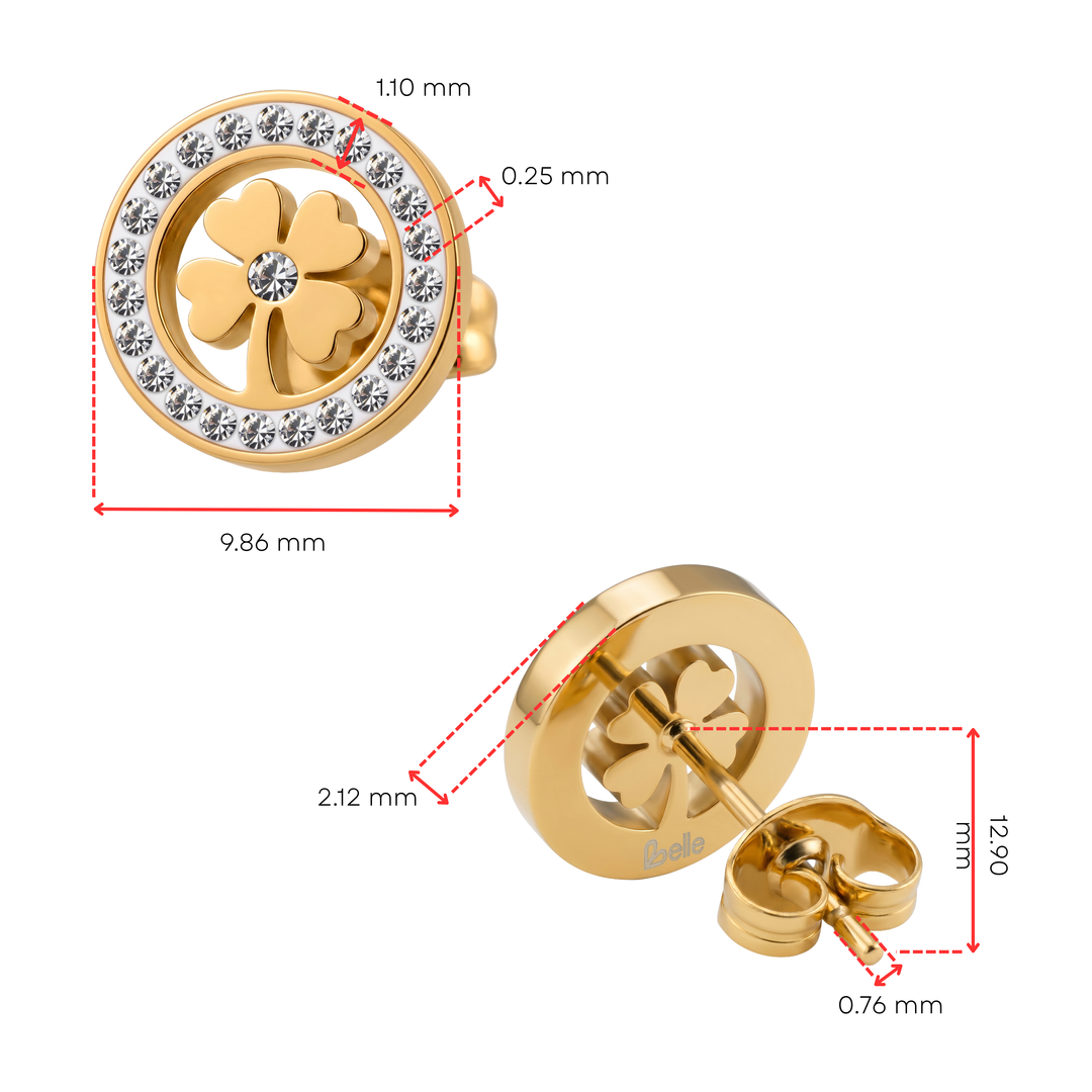 Aretes Acero Trébol del Rocío