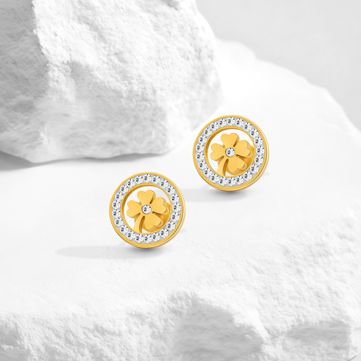 Aretes Acero Trébol del Rocío