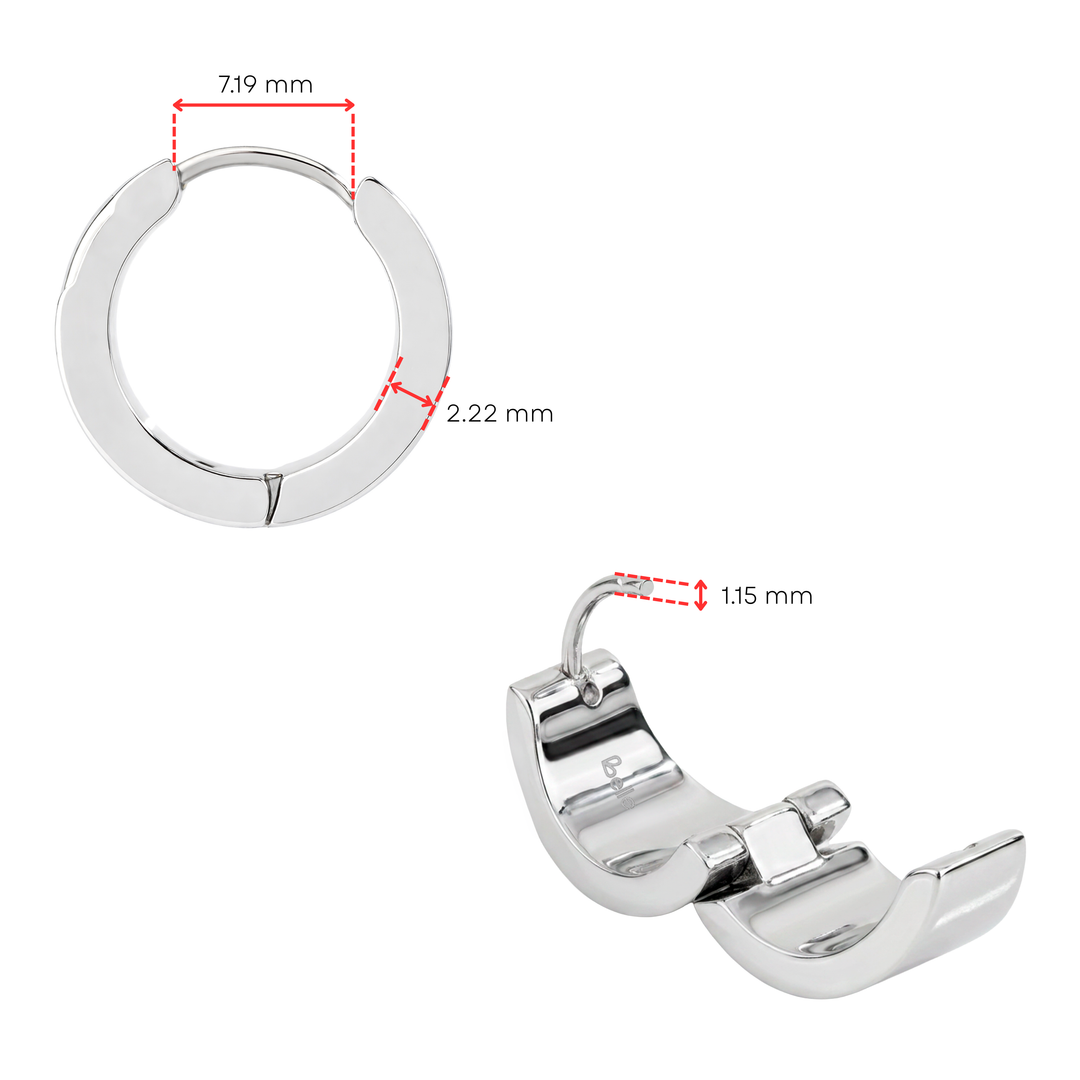 Aretes Argollas Acero Stella Maris