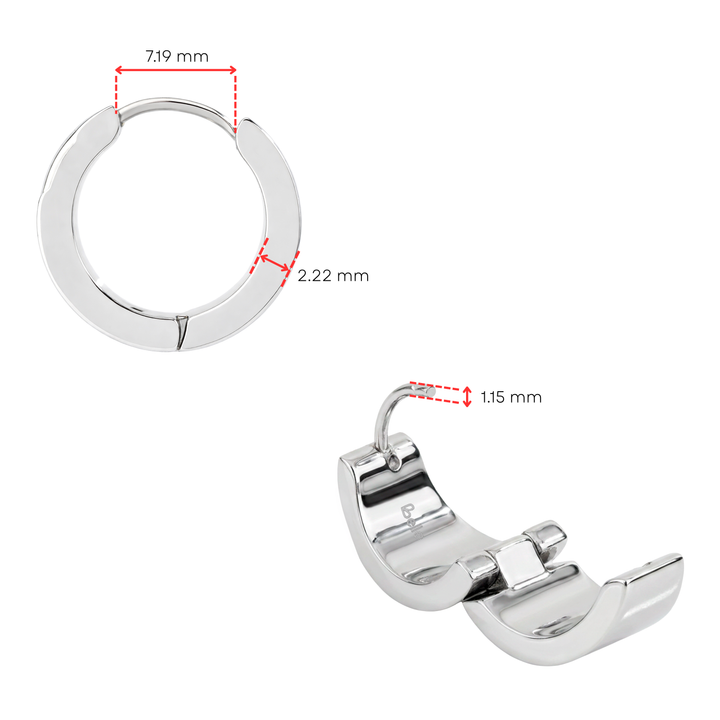 Aretes Argollas Acero Stella Maris
