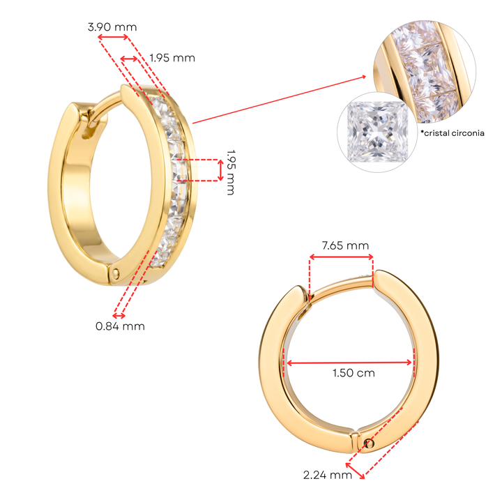 Aretes Argollas Acero Resplandor