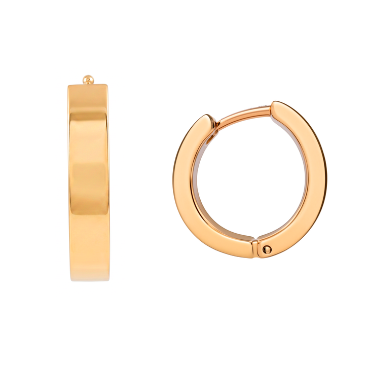 Aretes Argollas Acero Resplandor