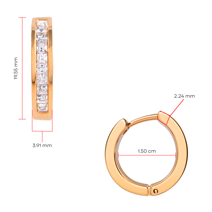 Aretes Argollas Acero Resplandor