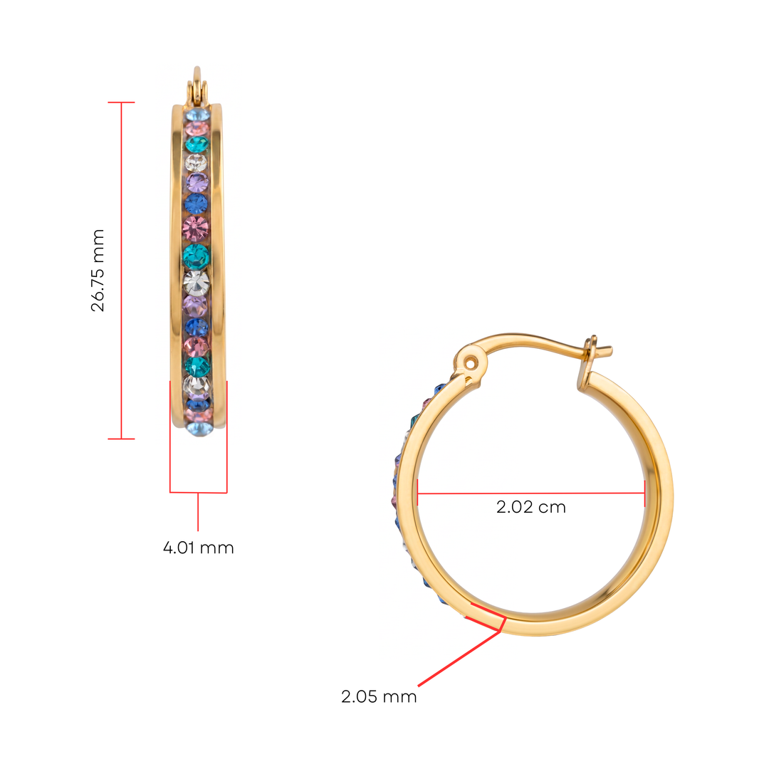 Aretes Argollas Acero Leonor