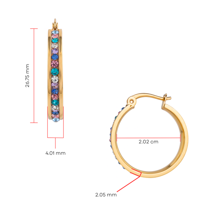 Aretes Argollas Acero Leonor
