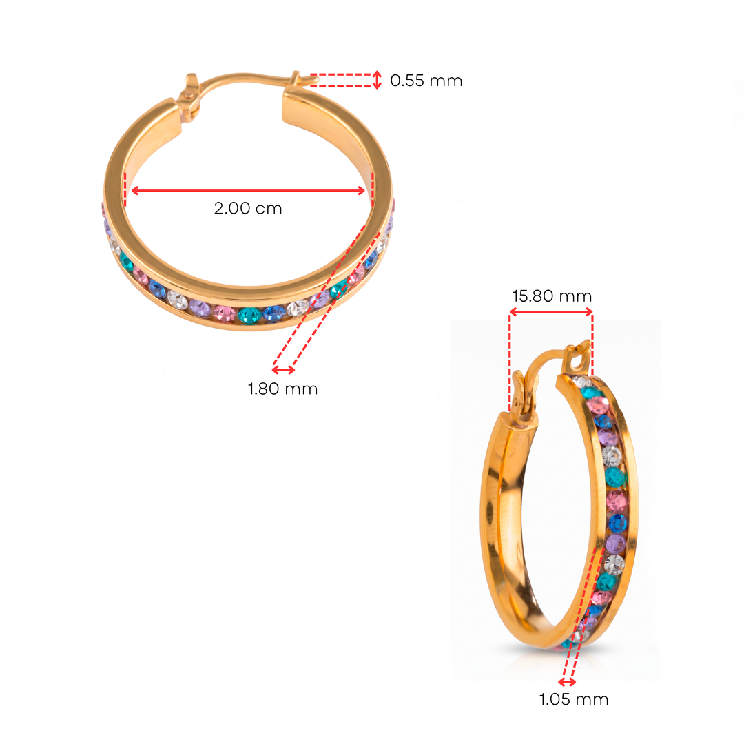 Aretes Argollas Acero Leonor
