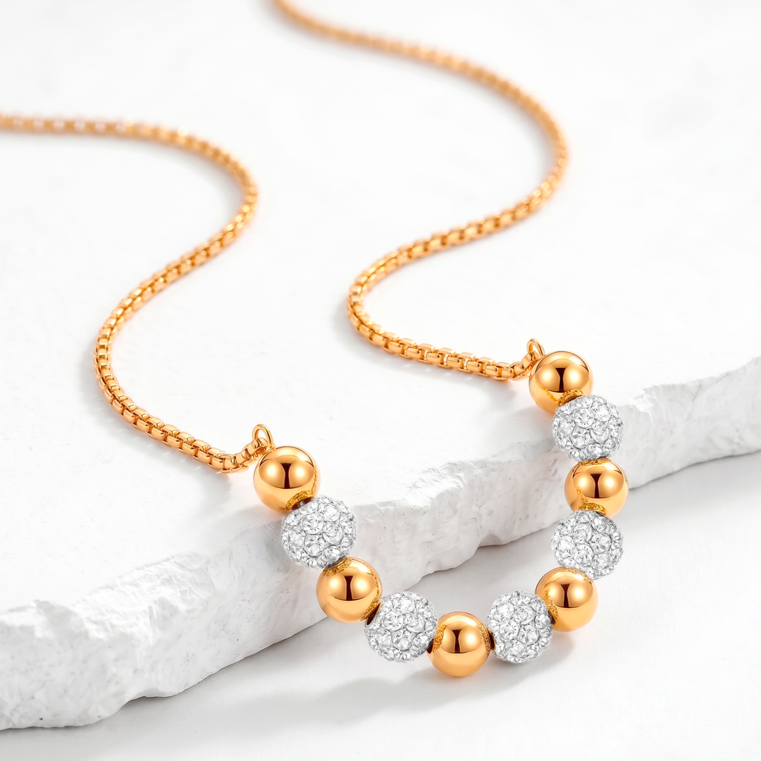 Collar Acero Crystal Beads