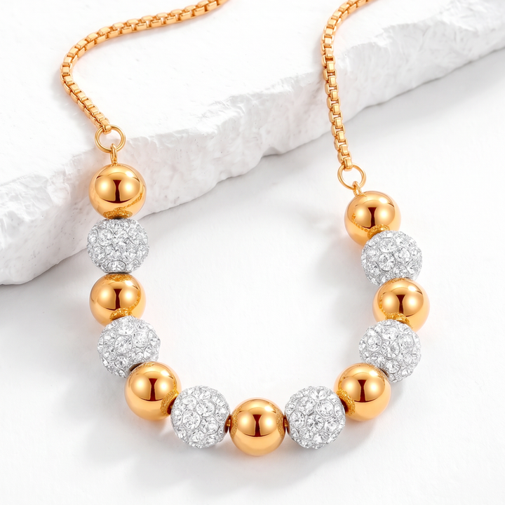 Collar Acero Crystal Beads