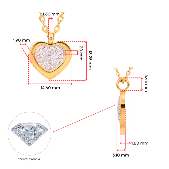 Collar Acero Strap Heart
